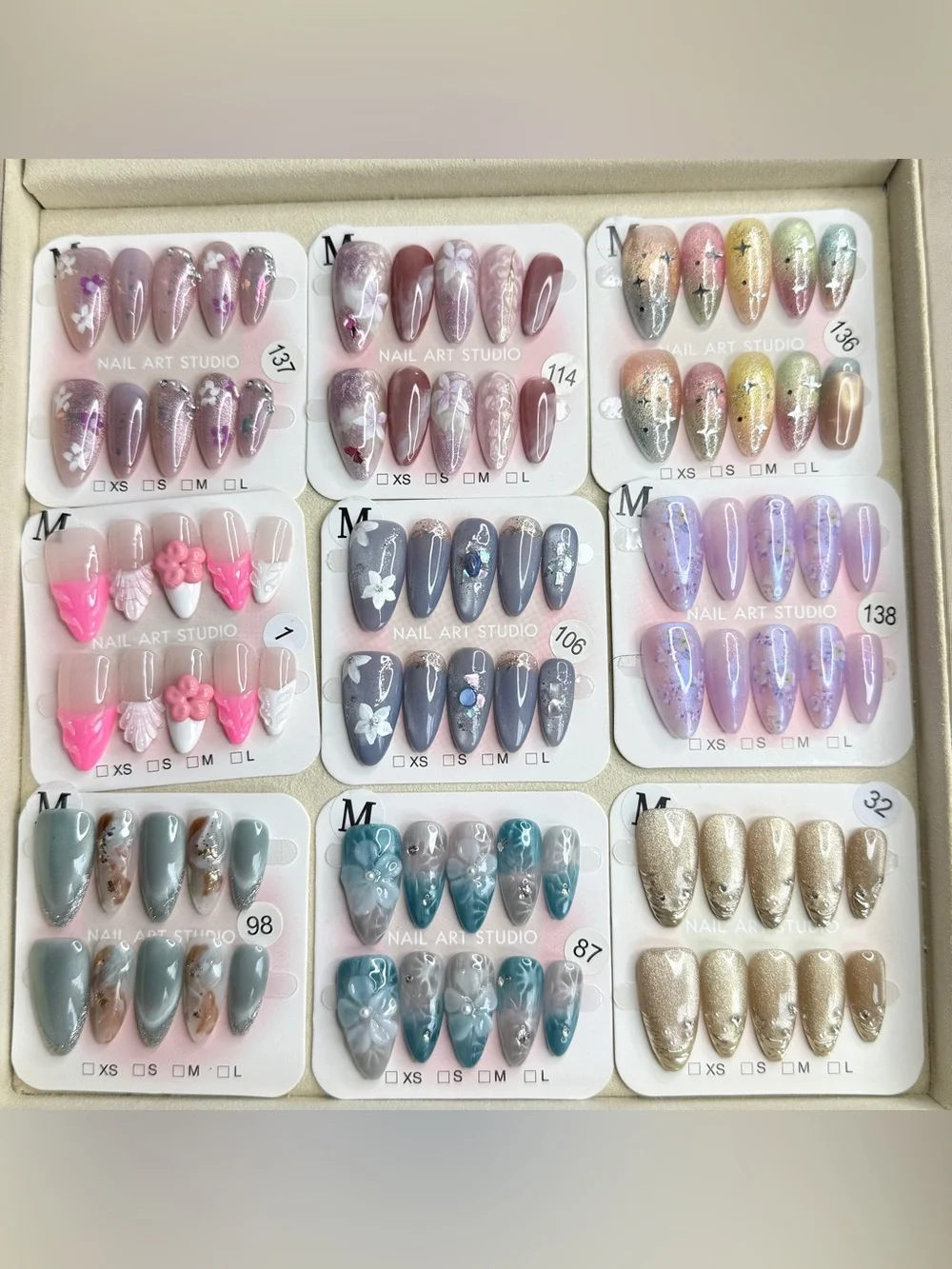 Handmade Nail Art Studio Press-On Nails Size M $10 Each
